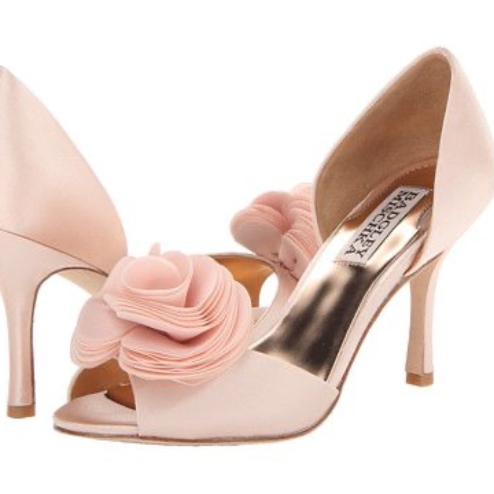Badgley Mischka pink Thora heels sz 9